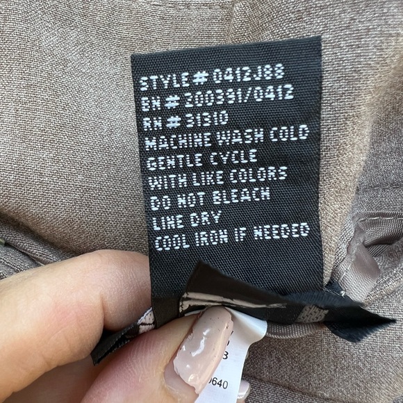 AB STUDIO Townsend Lined Taupe Slight Flare Work Pants size 2 NWT - Picture 8 of 10